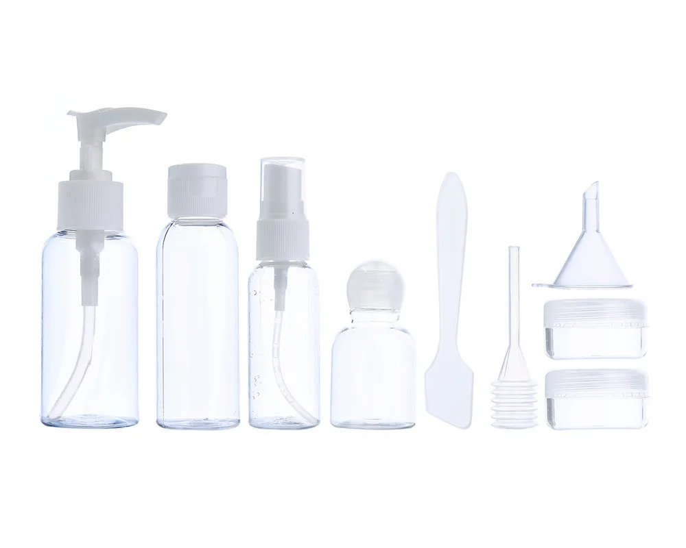 9 шт./компл. легкая дорожная бутылка-органайзер набор туалетных принадлежностей