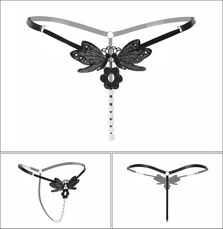 4 шт. Для женщин пикантные Pearl G string эластичные плавки стринги трусы Бесшовные