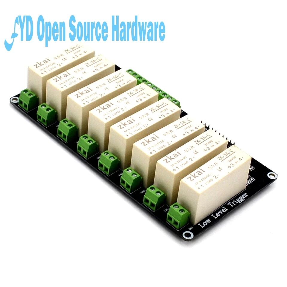 Модуль твердотельного реле 8 каналов 5 А высокоуровневый триггер управление