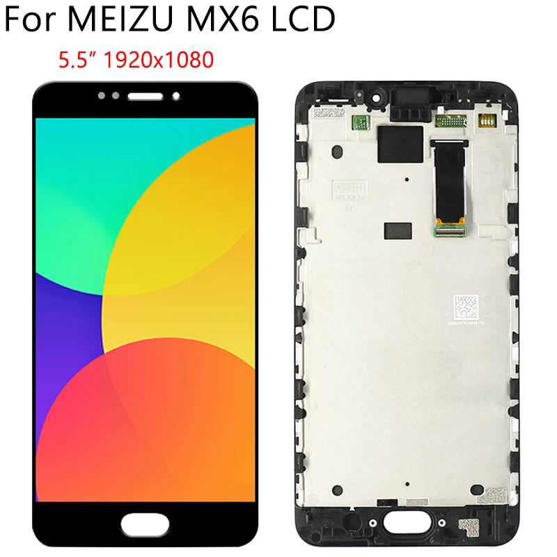 5," ЖК+ рамка для MEIZU MX6 ЖК-дисплей кодирующий преобразователь сенсорного экрана в сборе запасная часть Протестировано без битых пикселей