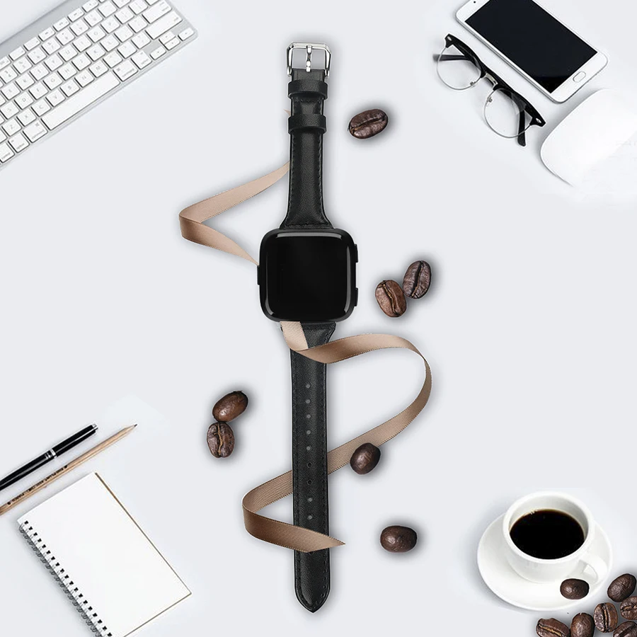 Ремешок для Fitbit Versa 2 роскошный кожаный сменный ремешок для часов Ремешок Для Fitbit часы Versa Аксессуары Для Fitbit Versa Correa