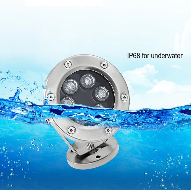 Подводная Светодиодная лампа 3 Вт 6 9 12 IP68 В переменного тока | Лампы и освещение