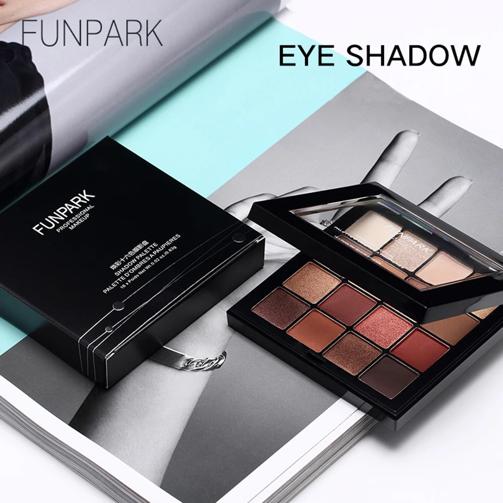 FUNPARK 16 цветов Тени для век earth color pearlite матовые тени для век Палитра Макияж Косметика Профессиональный набор TSLM1 - Цвет: 1