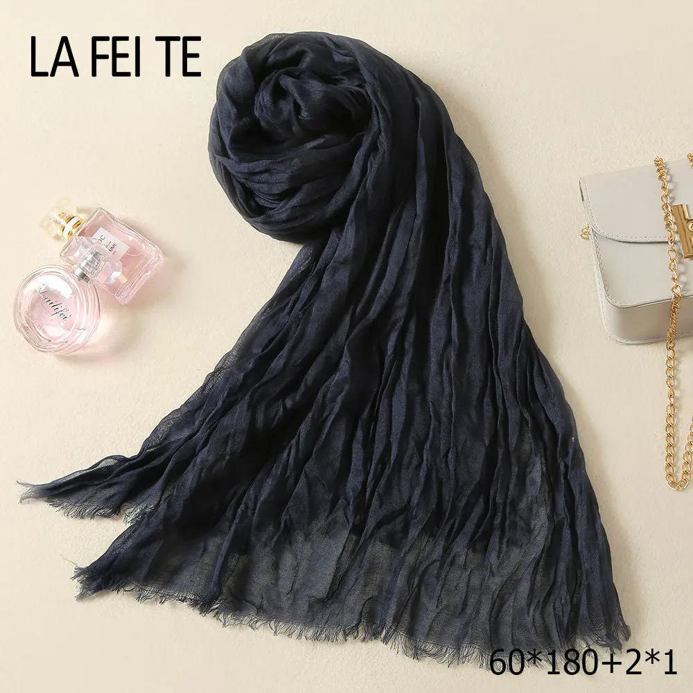 Женский и мужской длинный шарф из хлопка роскошный брендовый шерстяной хиджаб с
