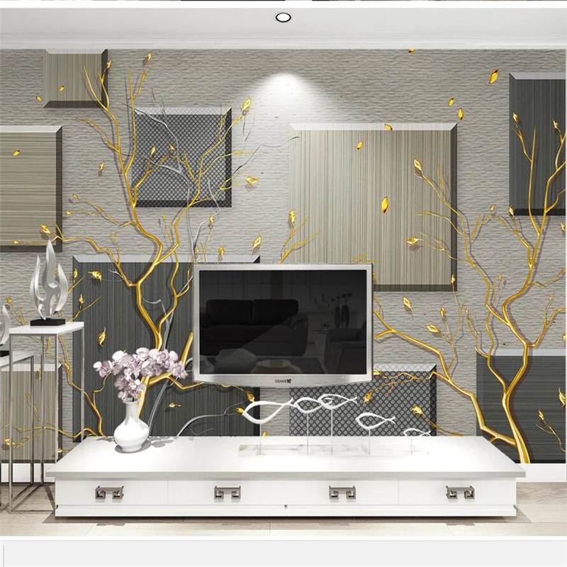beibehang Custom Photo Wallpaper 3D Mural Modern Abstract Fortune Tree bedroom Background Wall papel de parede 3d wallpaper |