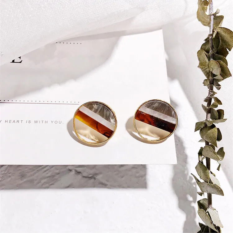 Новые акриловые ацетатные геометрические шестигранные серьги с треугольным