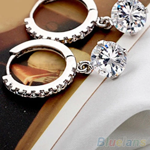 Women's Austrian Zircon Crystal Rhinestone Shining Drop Earrings Jewelry 00BY | Украшения и аксессуары
