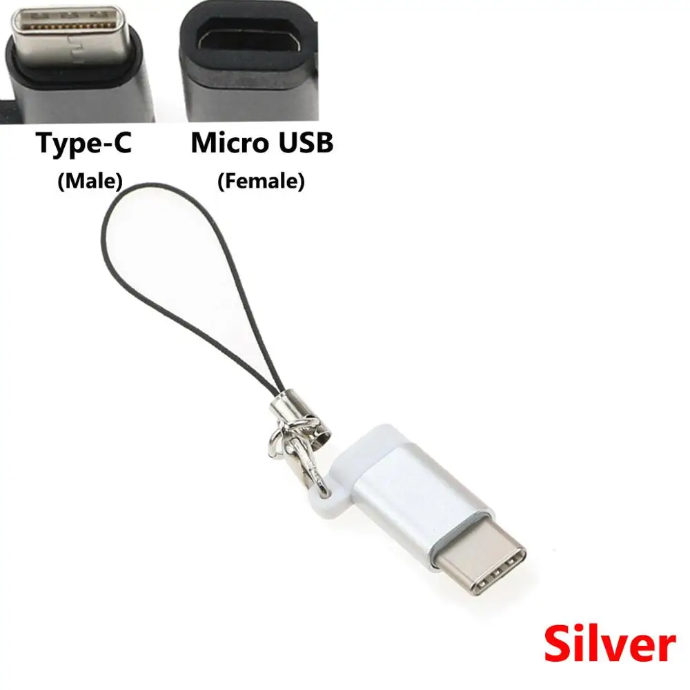 Золотой JCD 1 шт. Micro USB Женский Тип C 3,1 Мужской OTG кабель адаптер зарядка и синхронизация данных USB C конвертер для samsung S8 для huawei P20 P10 - Цвет: Золотой