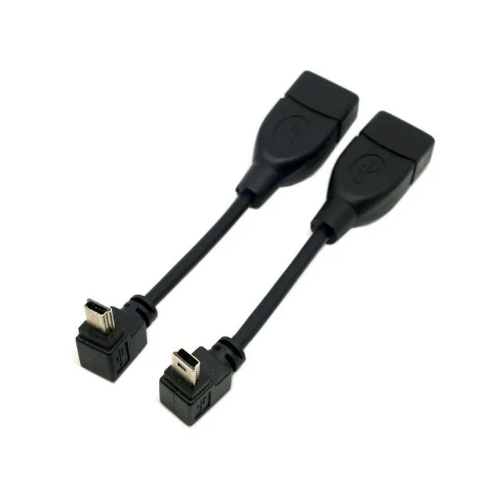 2шт 90 градусов вверх и вниз угловой мини USB Тип B к Женский OTG кабель для планшета |