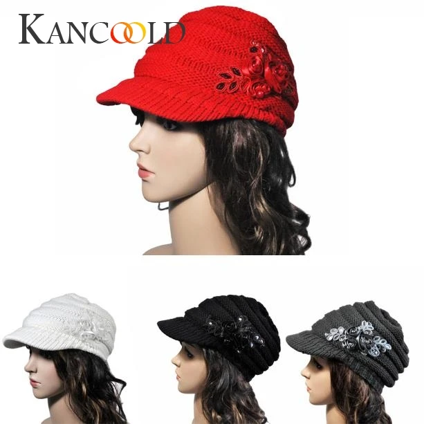 Женская шапка KANCOOLD Корейская версия новой осенне зимней шляпы с блестками и