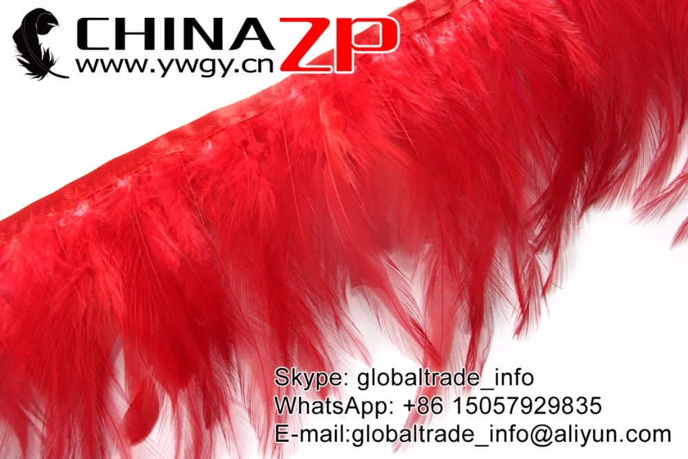 Оптовая продажа с завода CHINAZP 10 ярдов/Лот длина 5-6 дюймов красная лента бахромой и