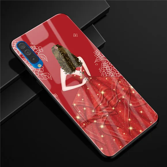 K 6,4 ''для samsung Galaxy A50 чехол A 50 стекло Funda жесткий чехол для samsung Galaxy A50 мягкая рамка A 50 закаленное - Цвет: 3