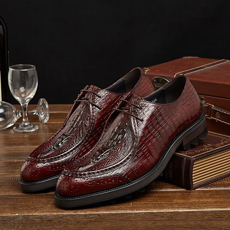 2017 Мода Итальянский Роскошные Мужчины Обувь Из Натуральной Кожи Крокодила