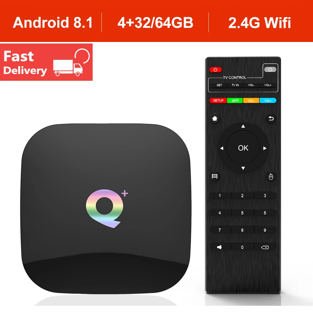Приставка Смарт-ТВ Q PLUS Allwinner H6 Android 9 0 6K HDR 2 4 ГГц Wi-Fi Google медиаплеер USB 3 QPLUS DDR3 Гб 32 ГБ