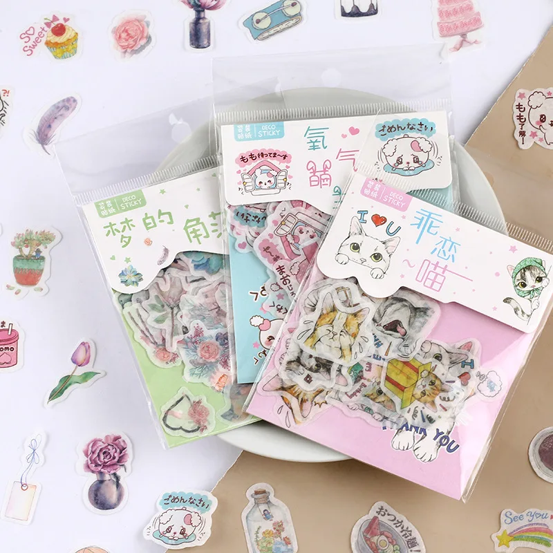 40 шт./упак. Kawaii стикер для канцелярских товаров Набор домашних суккулент плод Стикеры этикетка для Скрапбукинг альбом, художественное украшение для рукоделия