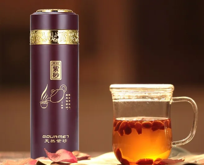 1PC Ecological Health Violet Arenaceous Vacuum Cup Purple Clay Thermos Water Bottle KD 1479 | Дом и сад