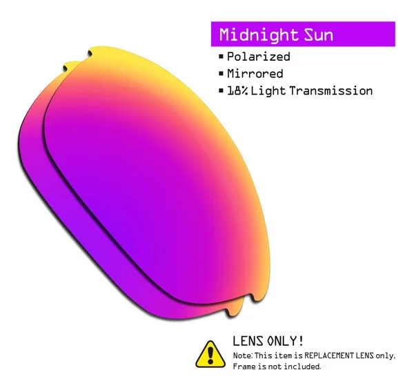Midnight Sun SmartVLT поляризованные Запасные линзы для Окли половина солнечные очки к куртке-несколько вариантов - Цвет линз: Midnight Sun