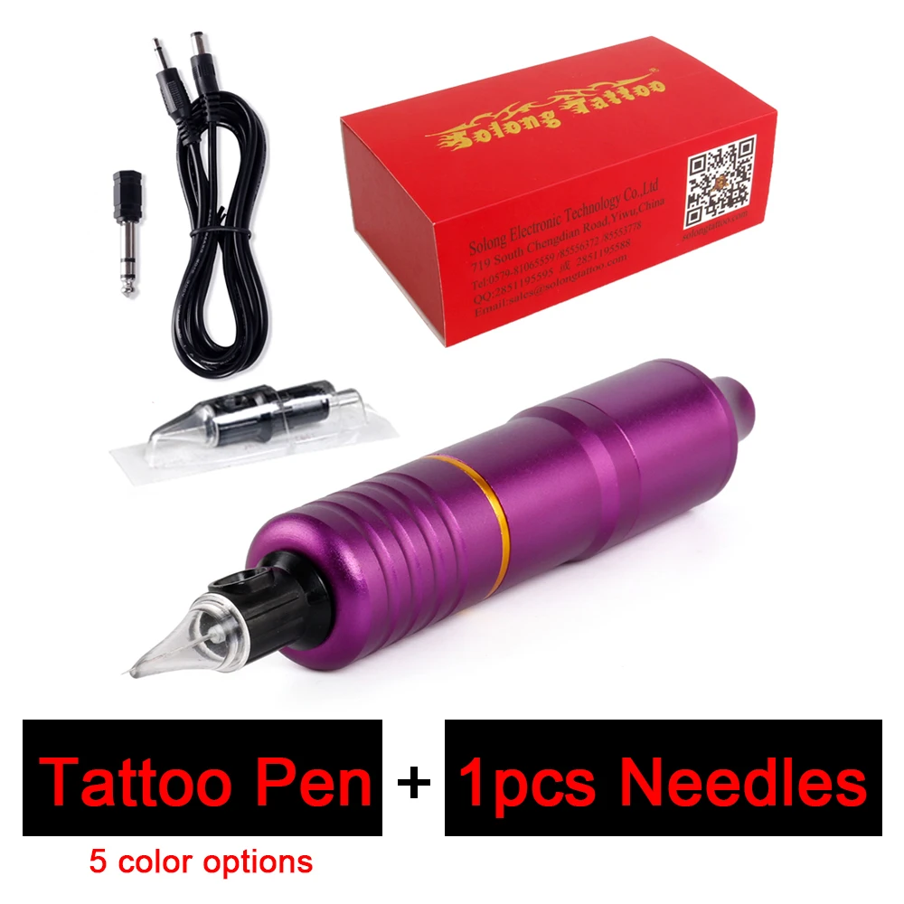 1 Татуировочная машина maquina de Tattoo с 50 шт. иглами сплав мотор роторный бровей Перманентный макияж машина профессиональная татуировка комплект - Цвет: 1