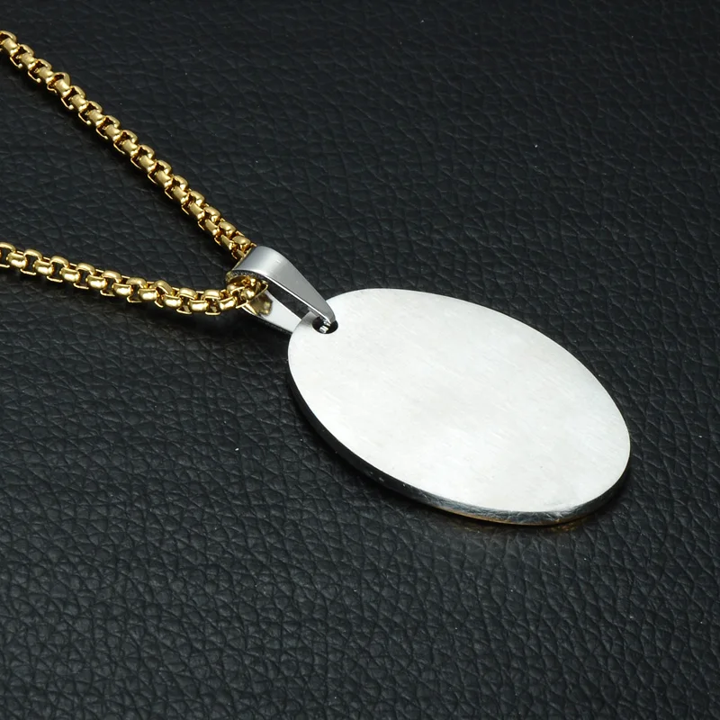 D&ampZ Religious Jesus Oval Bible Cross Necklace Men Stainless Steel Crucifix Scripture Pendants Necklaces For Male | Украшения и