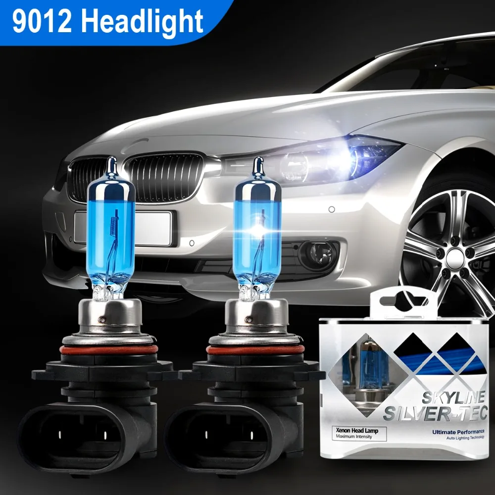 2pcs 12V 100W 9012 HIR2 4300K Super Bright Halogen Light White Headlight Bulb Auto Lamp Fog Lights Universal Car Styling | Автомобили и