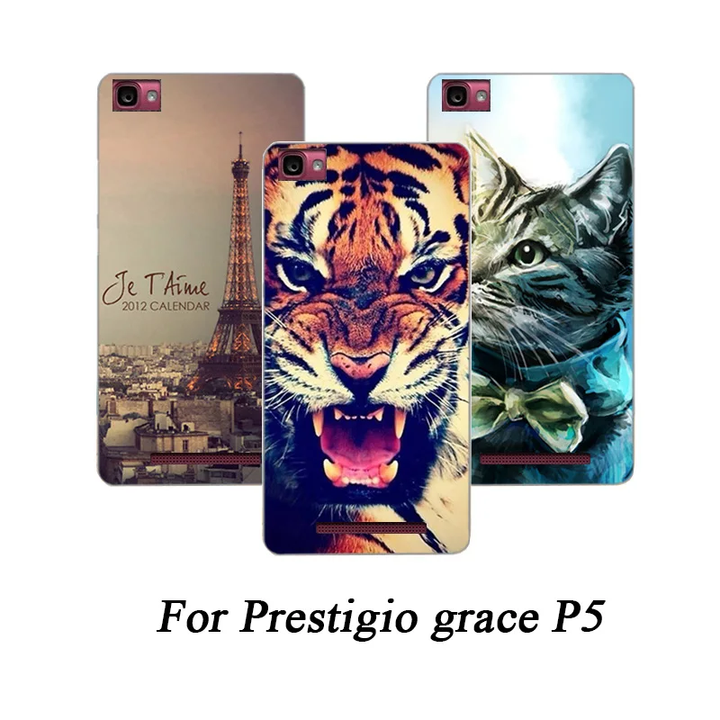 Мягкий ТПУ чехол для телефона Prestigio Grace P5 Psp5515 Duo чехлы DIY Окрашенные волки Fundas
