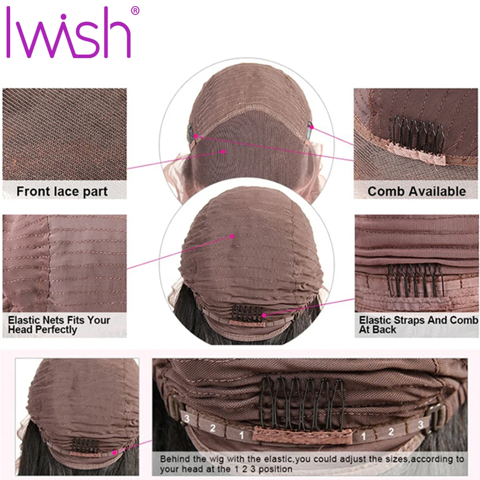IWISH монгольский афро кудрявый парик натуральный 1B кружевные передние человеческие волосы парики для черных женщин предварительно выщипанные 150 плотность Remy 13X4Wigs