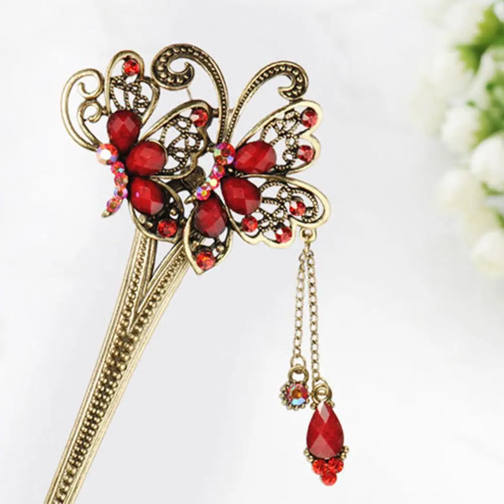 1 шт. заколки для волос с бабочками|hair stick|butterfly hair stickbridal wedding |