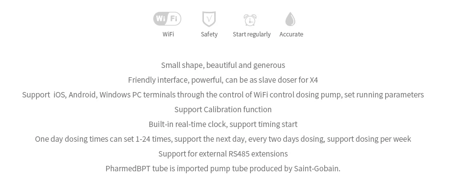 Kamoer F4 перистальтический насос(аквариумный дозирующий насос, Wifi контроль, небольшой водяной насос, простота использования, непрерывное использование