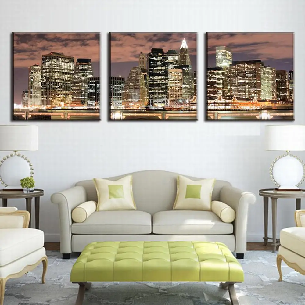 2017 настоящая горячая Распродажа Современные 3 шт./компл. новые холщовые настенные