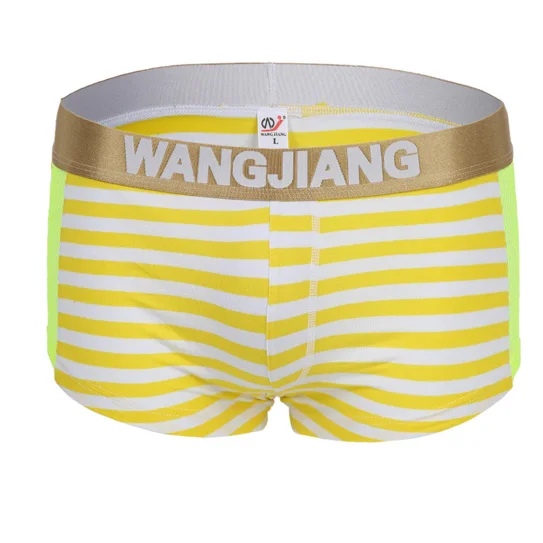 Модные высококачественные пикантные боксеры мужские хлопковые в полоску сетки