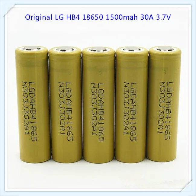 100% оригинал для LG HB4 18650 1500 мАч 30A Li Ion high drain 3 7 В VS HB2 призматические батареи (1