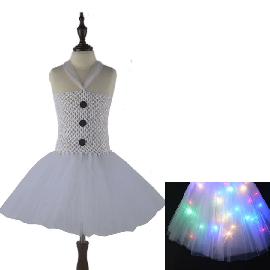 Light Glow Girl Tutu Dress Wedding Tulle Girls Dresses Halloween Birthday Party Cosplay Costume Wear 2T 9T|Костюмы для девочек| |