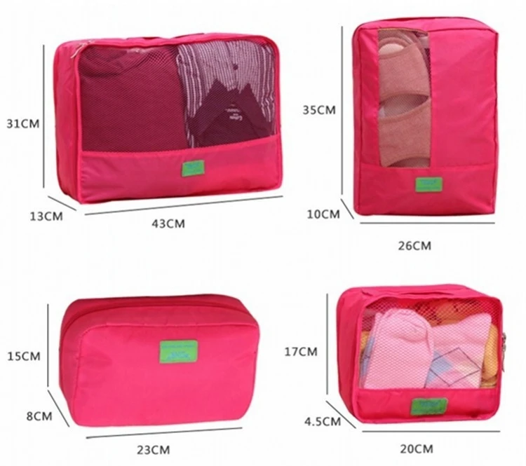 7 шт./компл. фирменная дорожная Сетчатая Сумка для хранения водонепроницаемая