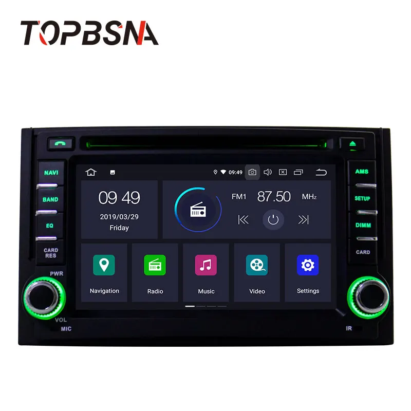 Автомобильный DVD-плеер TOPBSNA на Android 10 2 Din для Hyundai H1 Grand Starex iLoad 2007-2015 GPS-навигация