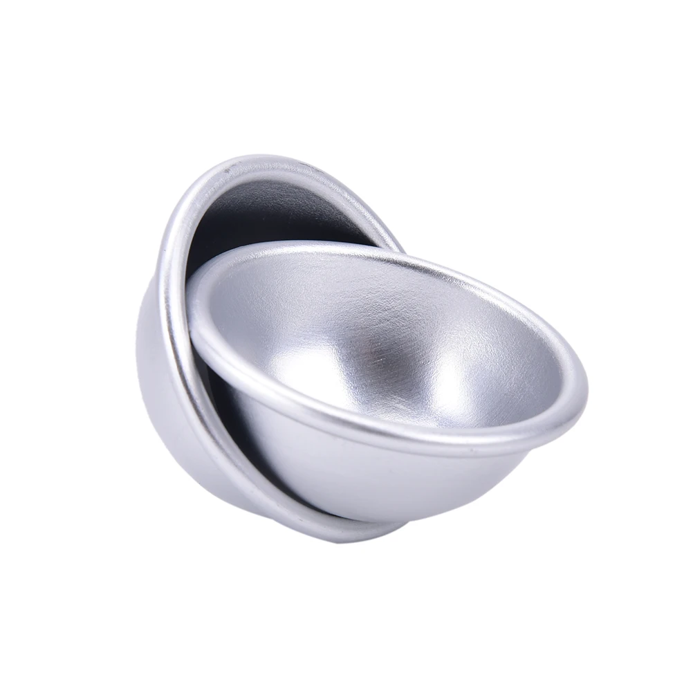

2 Pcs Aluminum Bath Bomb Molds DIY Bath Fizzy Sphere Round Ball Molds