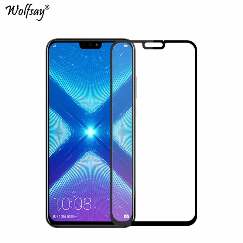 Защитное стекло Huawei Honor 8X 9 10 Lite полное клеевое покрытие пленка для экрана