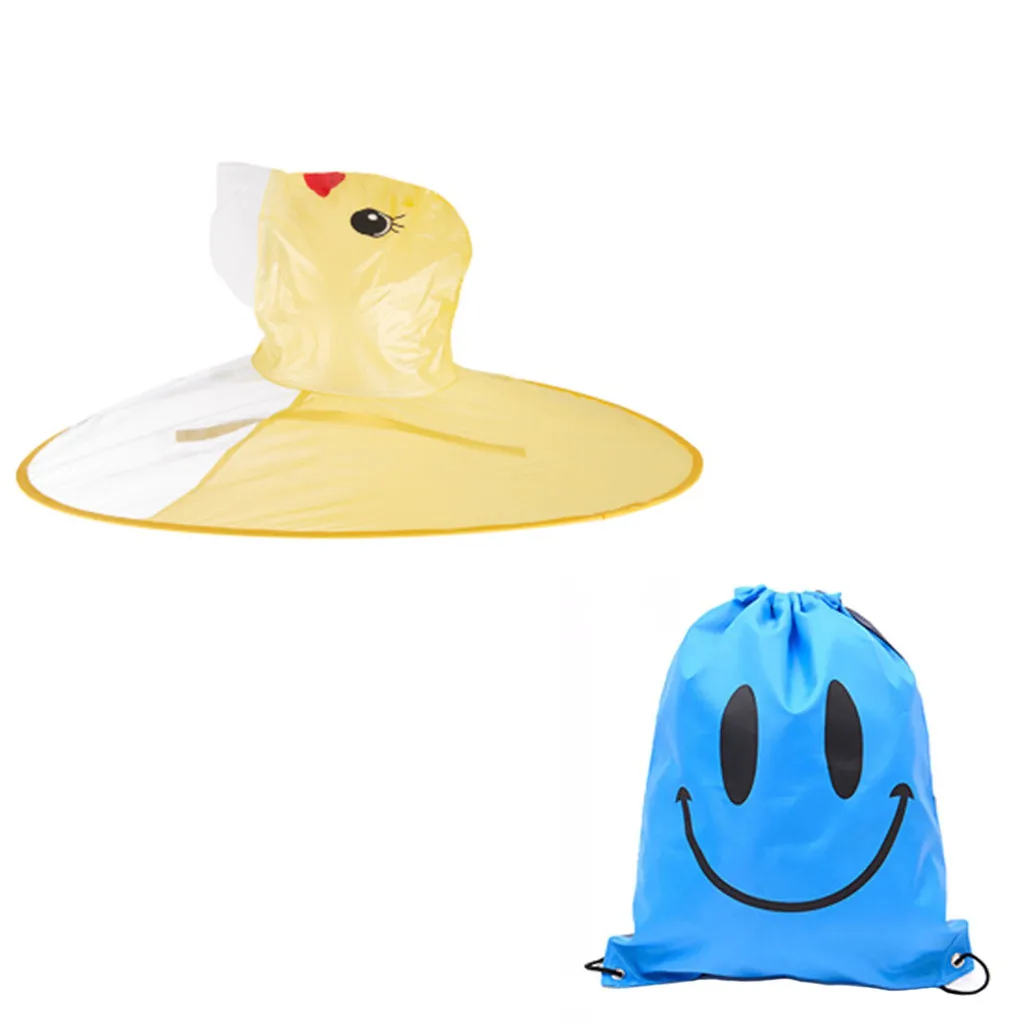Милый дождевик НЛО детский зонтик шляпа волшебный плащ свободные руки