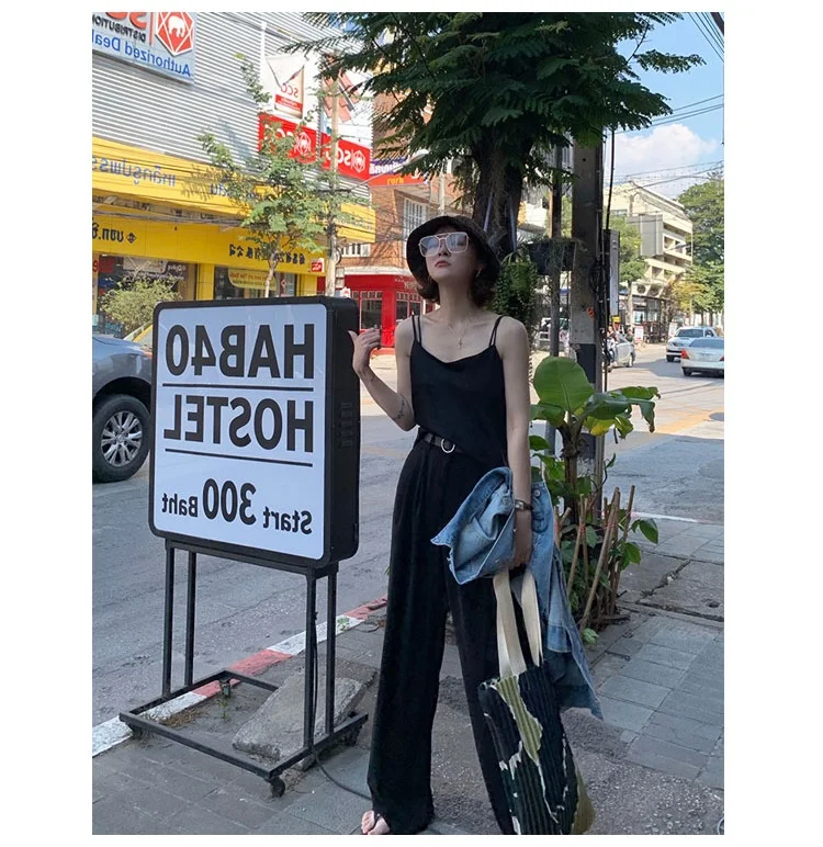 Streamgirl/широкие красные брюки для женщин; Летние офисные женские брюки; повседневные винтажные свободные брюки с высокой талией; женские летние брюки