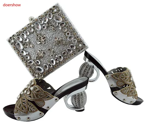 Doershow комплект и итальянских туфель сумочки для свадьбы в африканском стиле