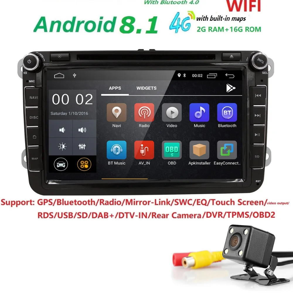 Hizpo Android Navigaton автомобильный мультимедийный плеер для сиденья Altea Skoda Volkswagen Polo Touran