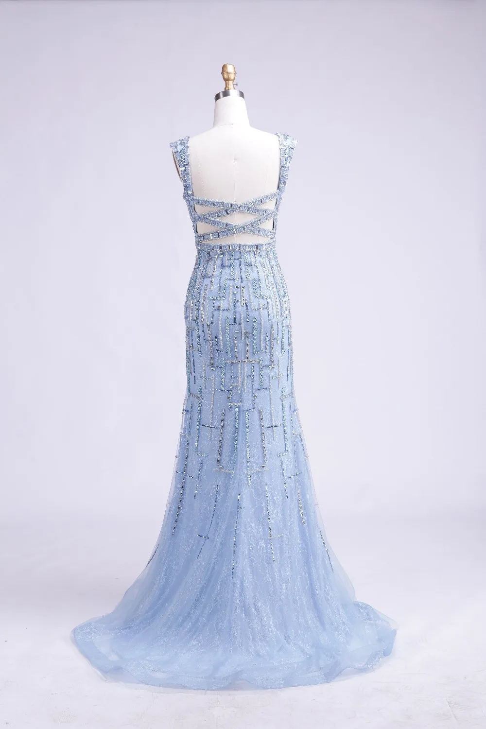 Женское вечернее платье Finove милое с бисером без рукавов Пол Русалочки большого