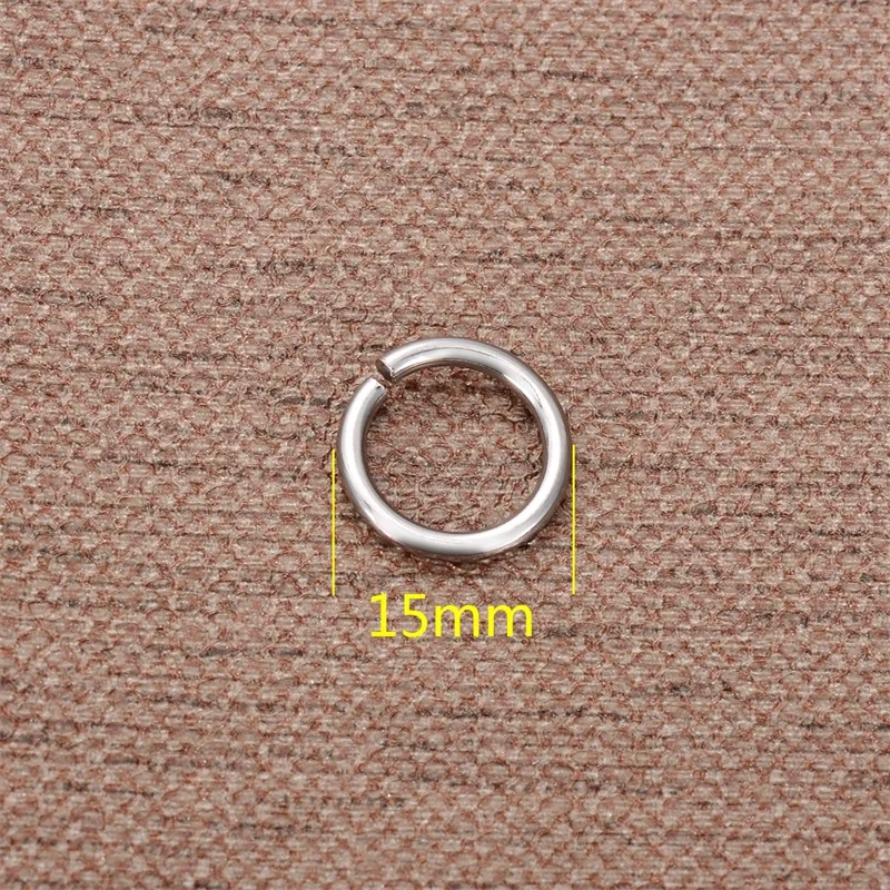 100PCs Silver Tone Stainless Steel Open Jump Rings 10mm(3/8") Findings