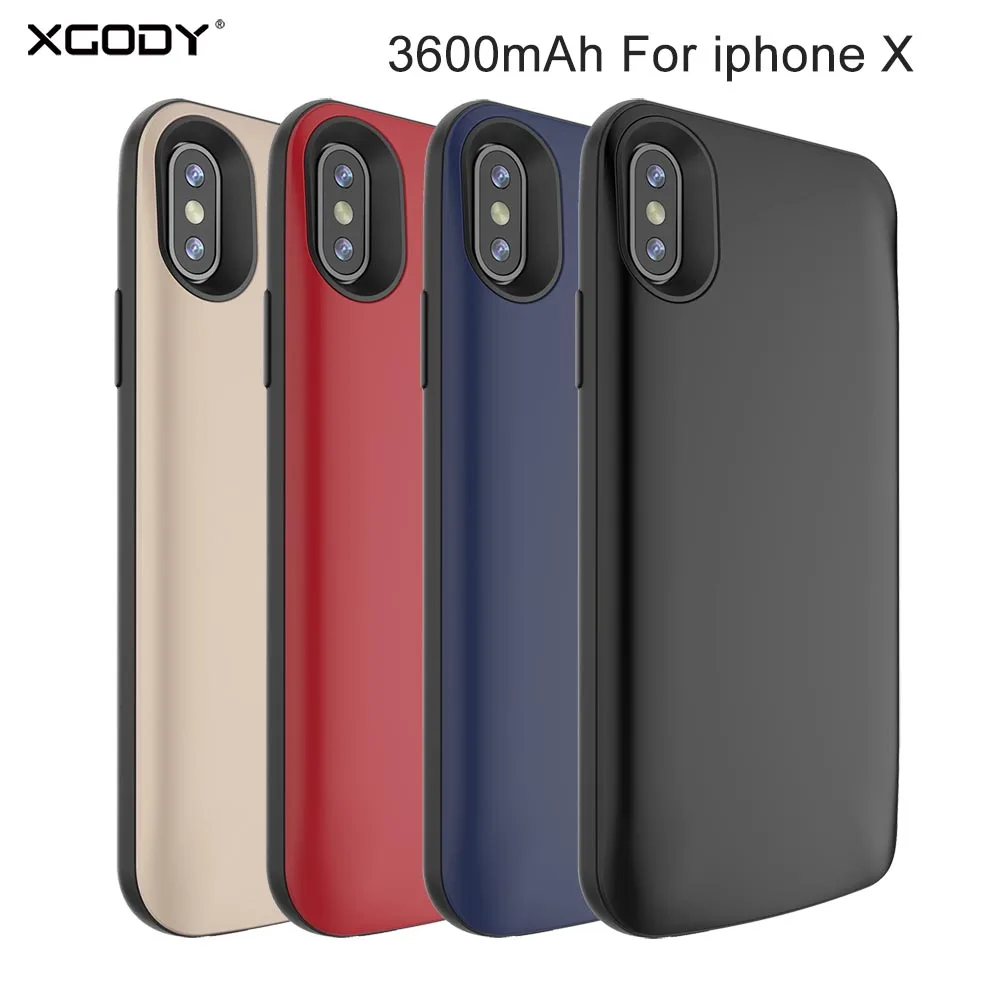 XGODY 3600 мАч смарт-чехол для iphone X ультра тонкий внешний чехол батареи Портативный