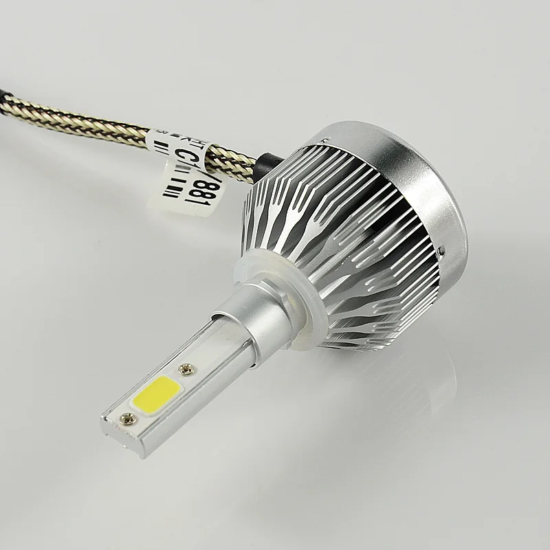 2017 Rushed New Led Car 2x 60w 880/881/h27 6000lm Super Power Headlight Single Beam Auto Headlamp Lights Cob Bulbs 6500 | Автомобили и