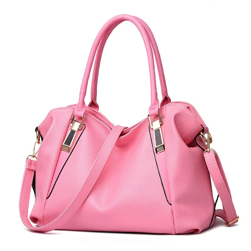 pink Модные женские сумочки Роскошные Дизайнерские женские кожаные сумки на плечо женская сумка-мешок через плечо основной Femme - Цвет: pink