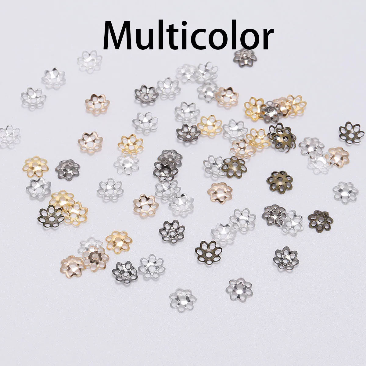 100-600pcs/Lot Flower Torus Shape Alloy Beads Caps Loose Spacer Bead Charms Necklace Bracelets For DIY Jewelry Making - купить по