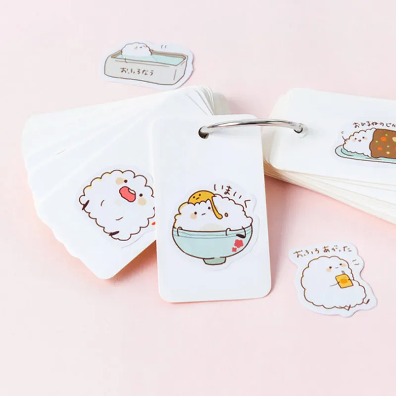 45 шт./кор. креативные милые маленькие рисовые наклейки diy клейкий бумажный альбом