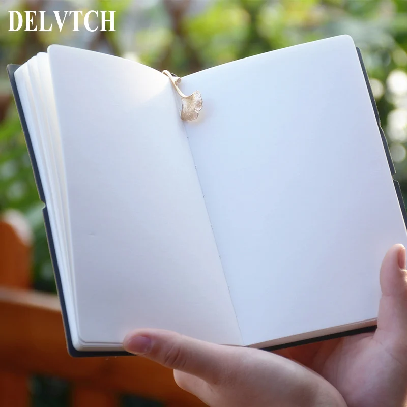 DELVTCH искусственная кожа пустая страница бумажная тетрадь ежедневный журнал
