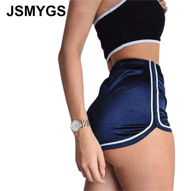 JSMYGS, летние шорты из спандекса для женщин, облегающие, модные, дикие, гладкие, эластичные, высокая талия, сексуальные шорты для женщин, облегающие, для фитнеса, спортивная одежда