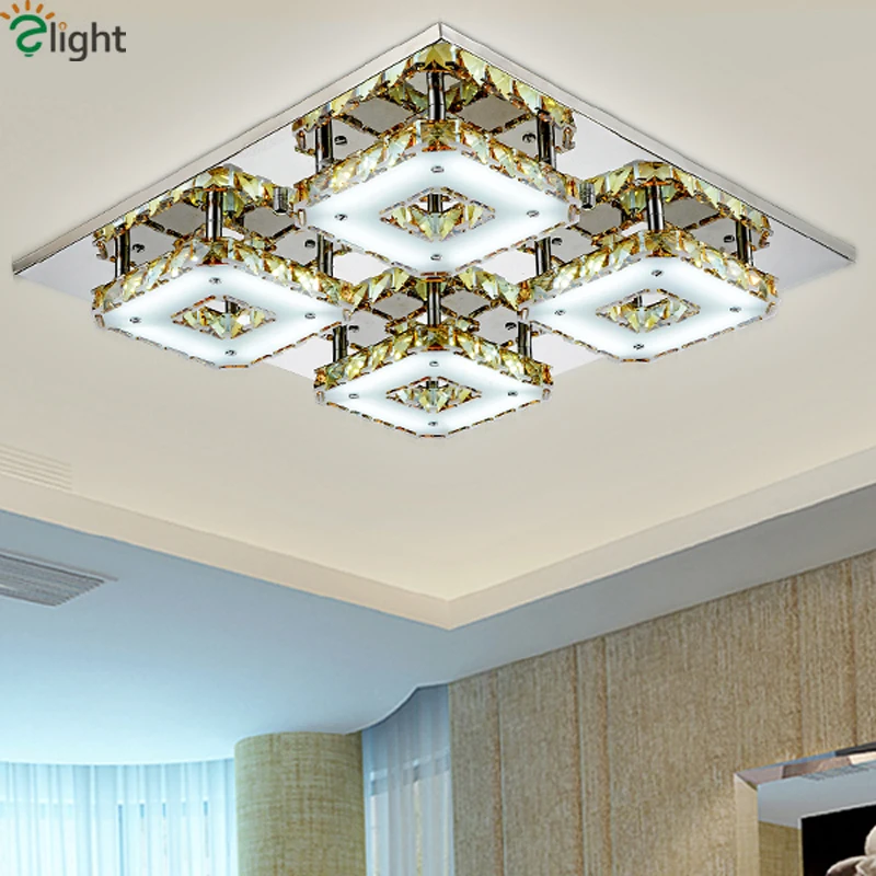 Современная роскошная хромированная зеркальная стальная люстра с регулируемой яркостью светодиодная